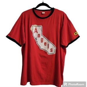 Shohei Ohtani Angels Ringer T-Shirt Mens XLarge Red Short Sleeve Baseball 2021